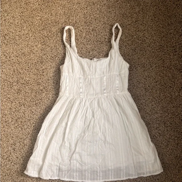Princess Polly White Linen Dress Size 6 - Picture 2 of 4